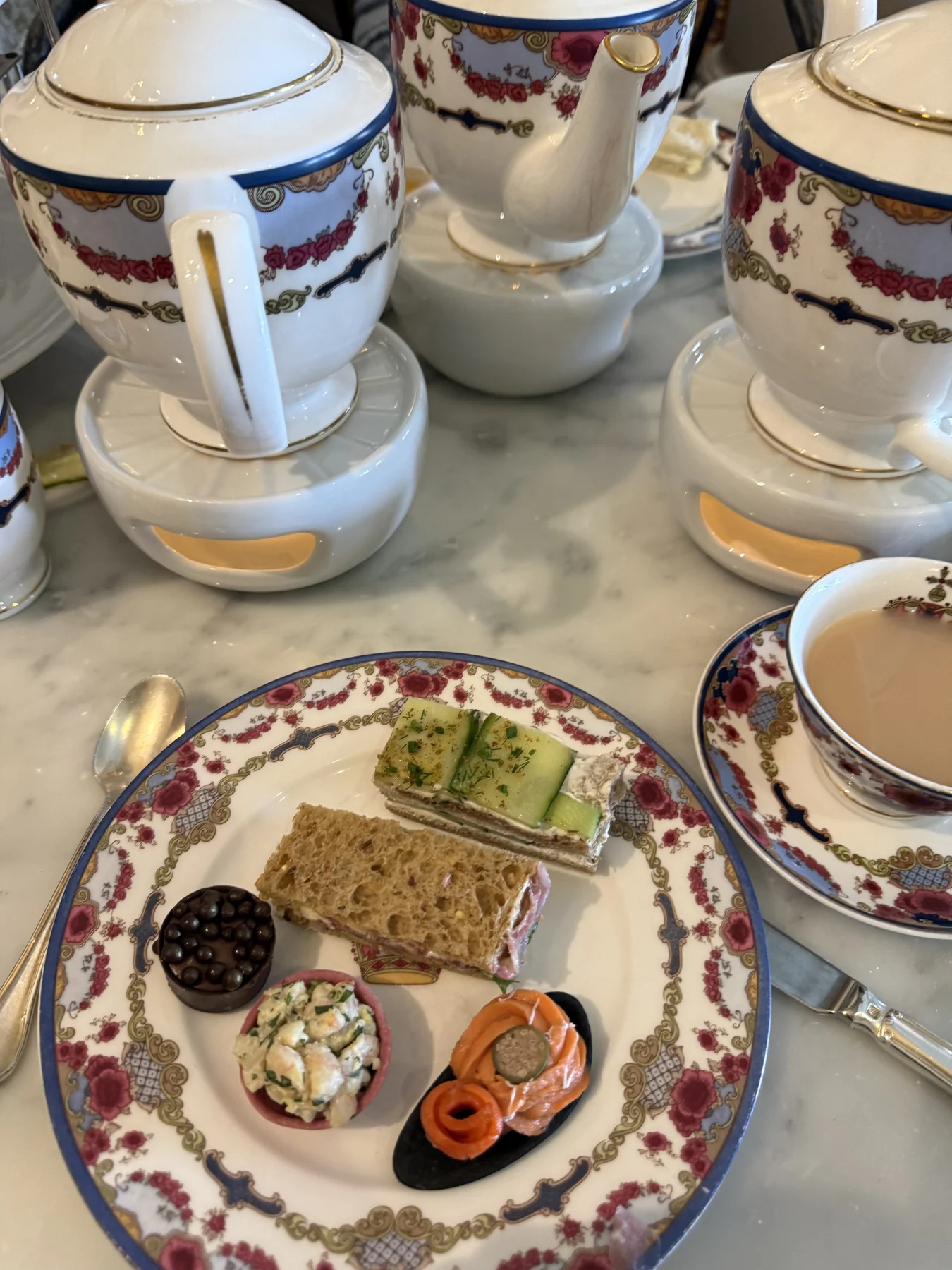 A tea place setting at the Empress