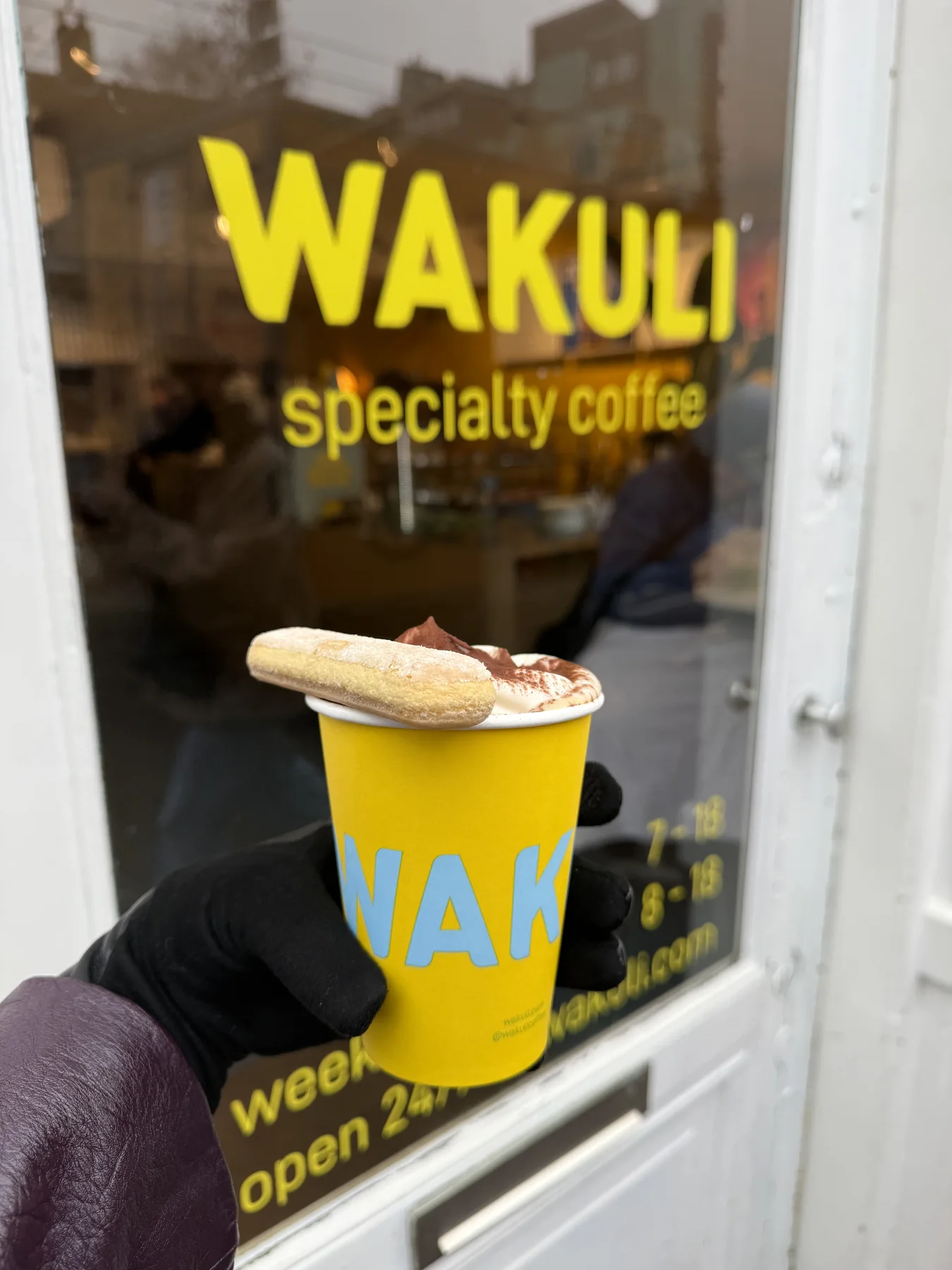 Coffee from a specialty shop in Amsterdam