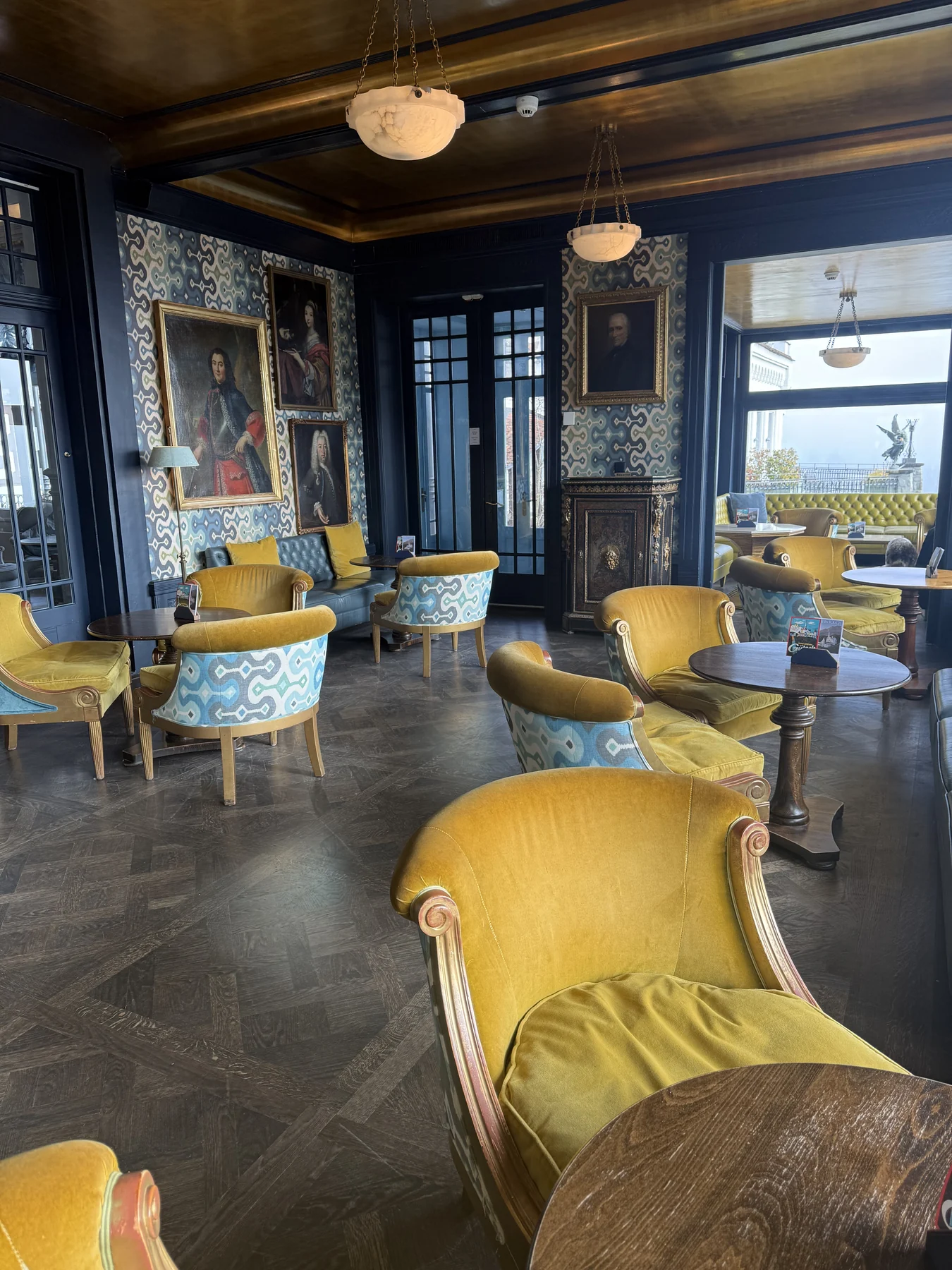 Another lounge view inside Hotel Château Gütsch