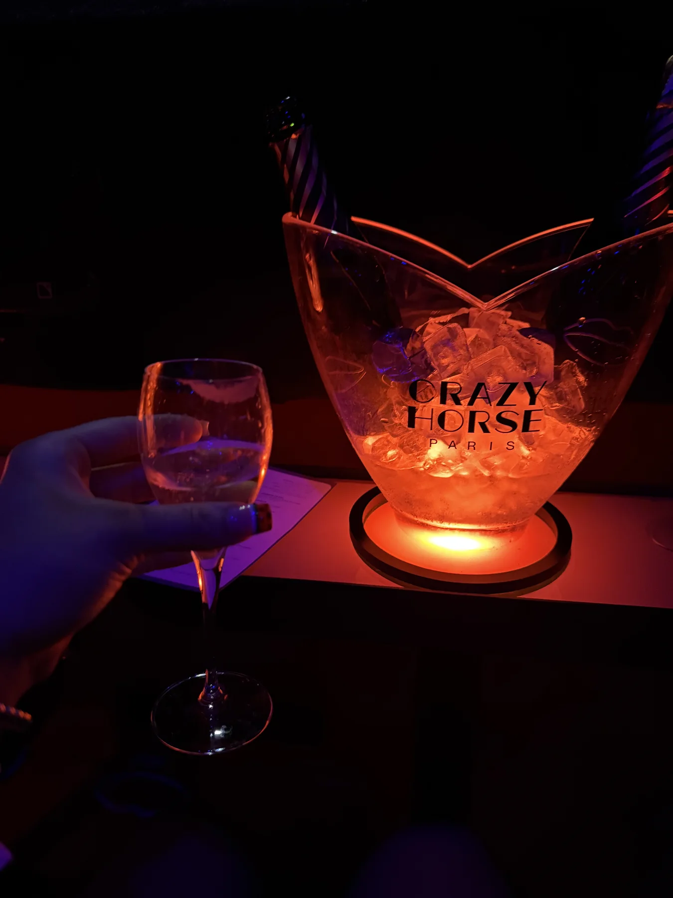 A cocktail served during the Crazy Horse Paris show