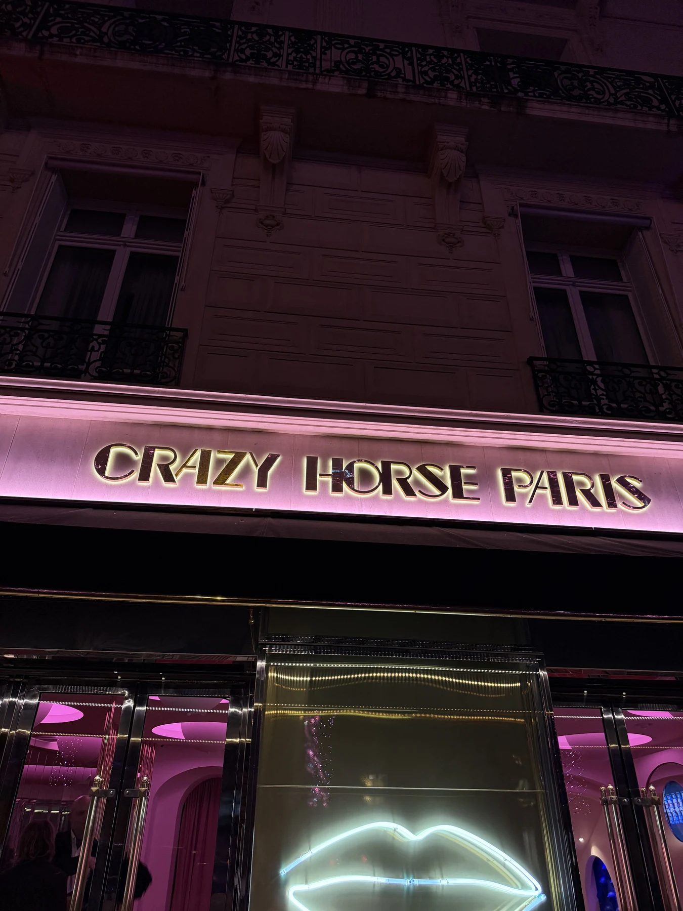 The exterior of Crazy Horse Paris