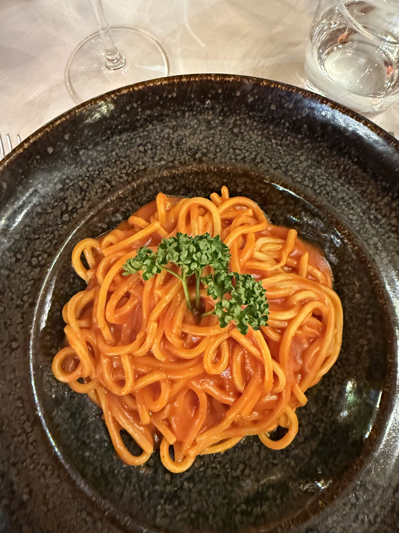 A pasta dish in Venice