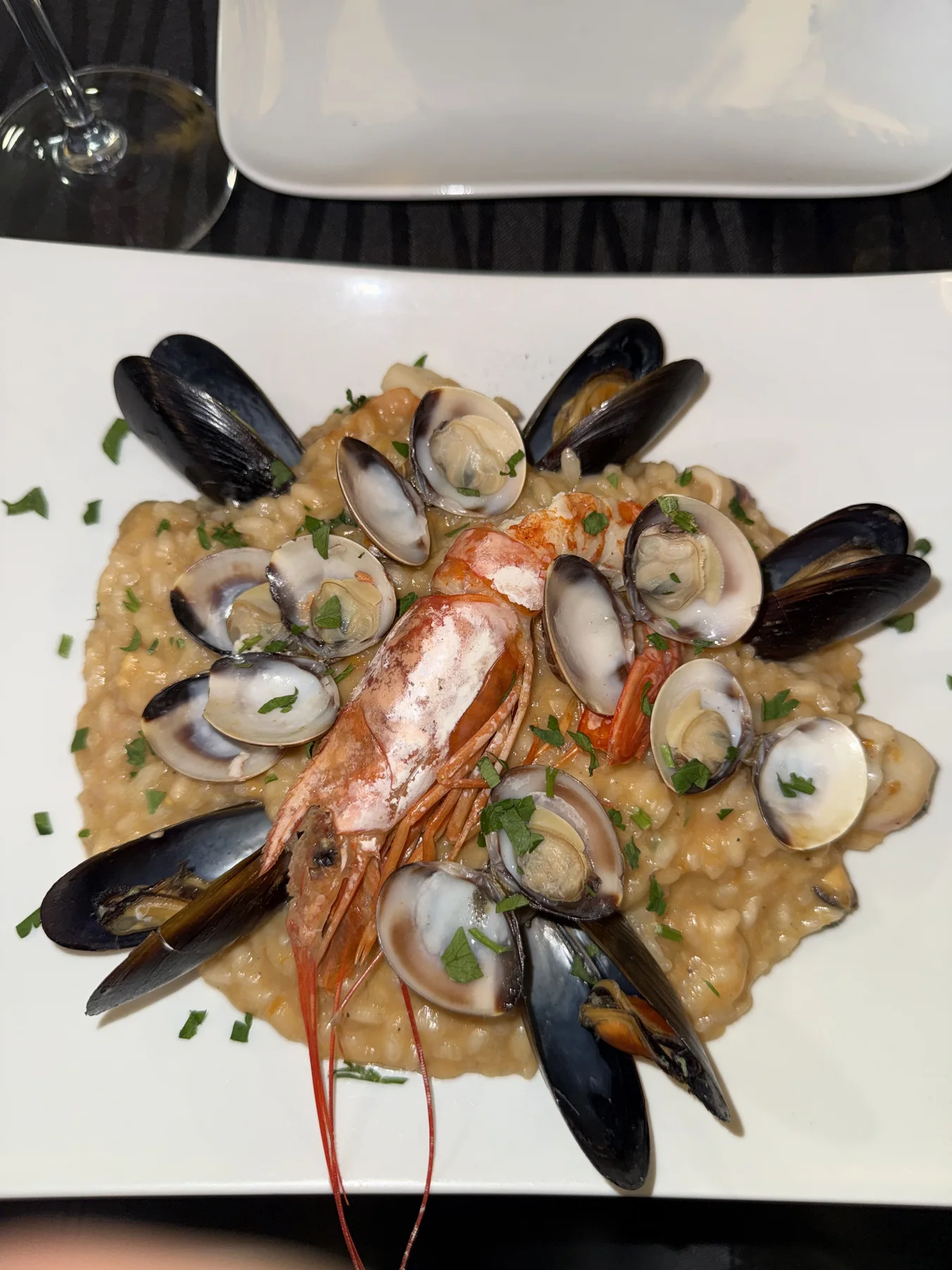 A seafood course in Venice