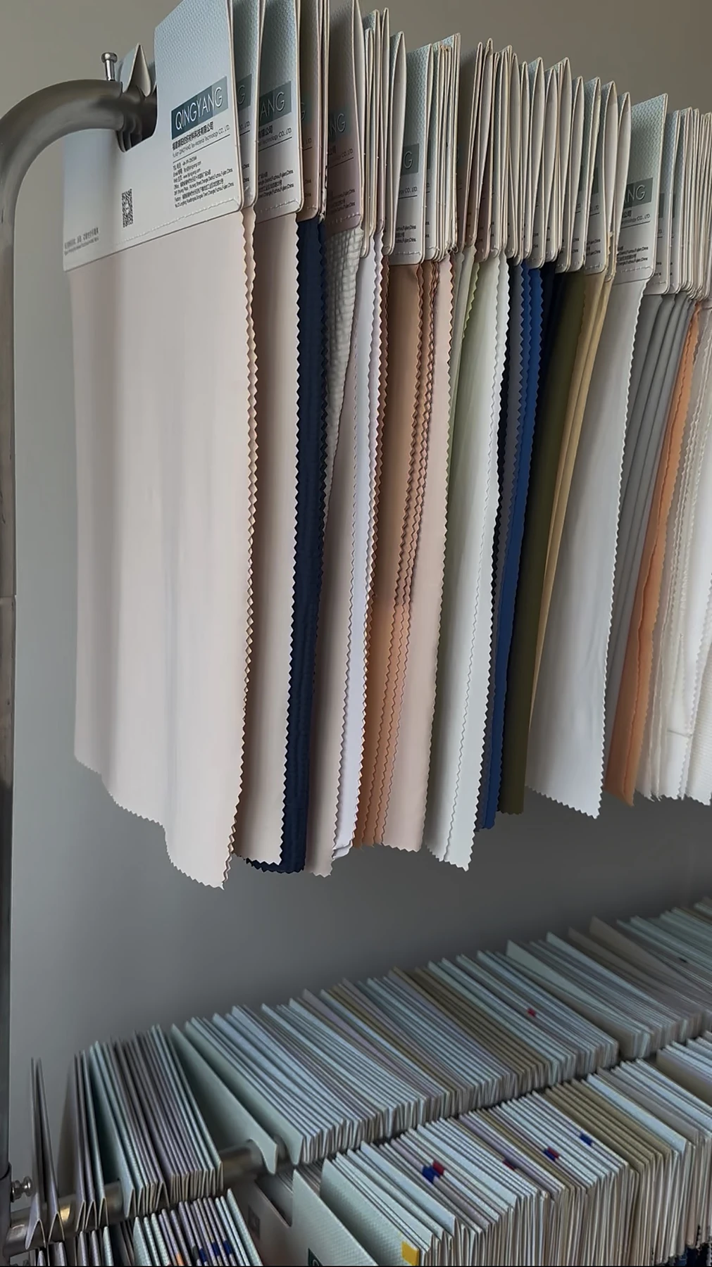 Fabric samples reviewed during VWEAR product development